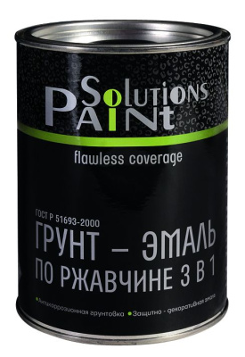 Грунт-эмаль по ржавчине 3 в 1 шоколадный  2,7 "PAINT SOLUTIONS" ГОСТ Р 51693-2000